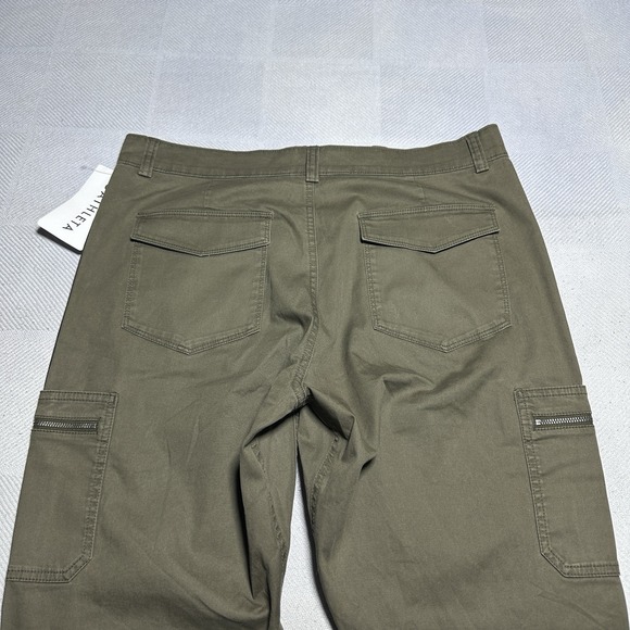NEW Athleta Summit Cargo Pants Womens 10 Olive Green Stretch Side Stripe NWT - Picture 9 of 15